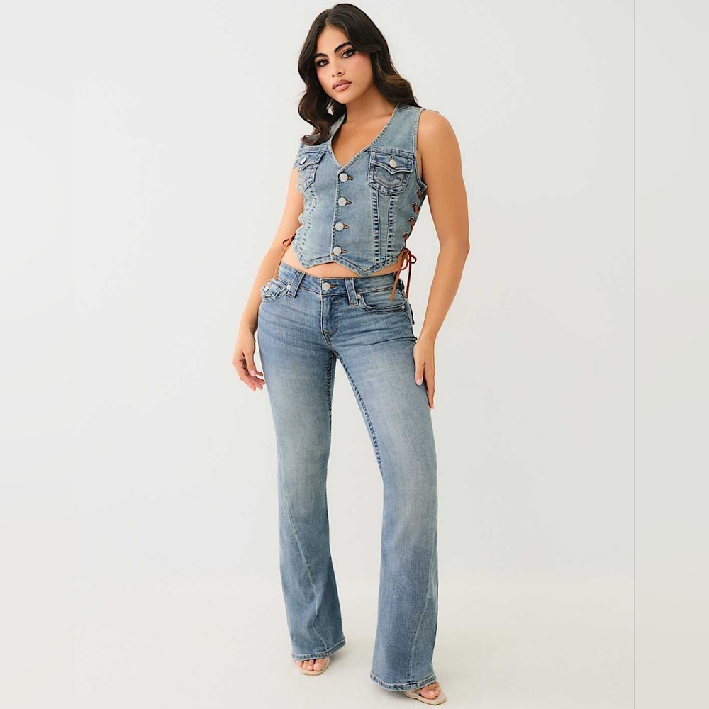 True Religion Joey Low Rise Flared Jeans In 25 NWT
